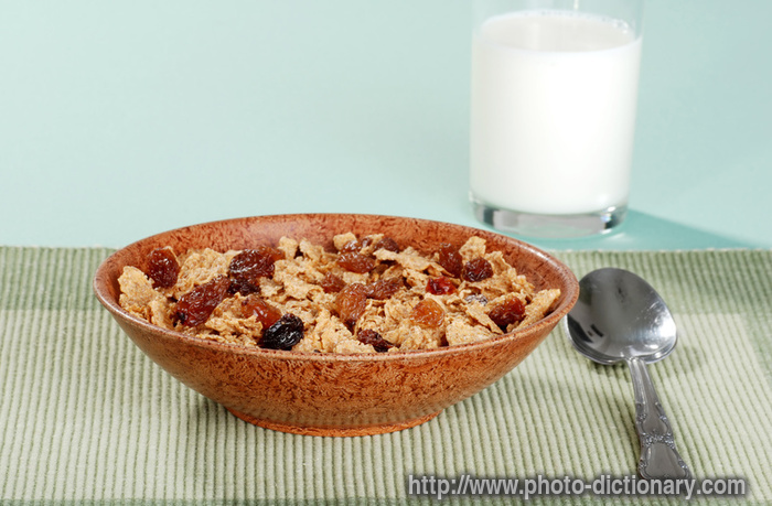 bran flakes - photo/picture definition - bran flakes word and phrase image