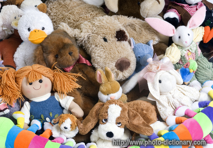 stuffed animals - photo/picture definition - stuffed animals word and phrase image