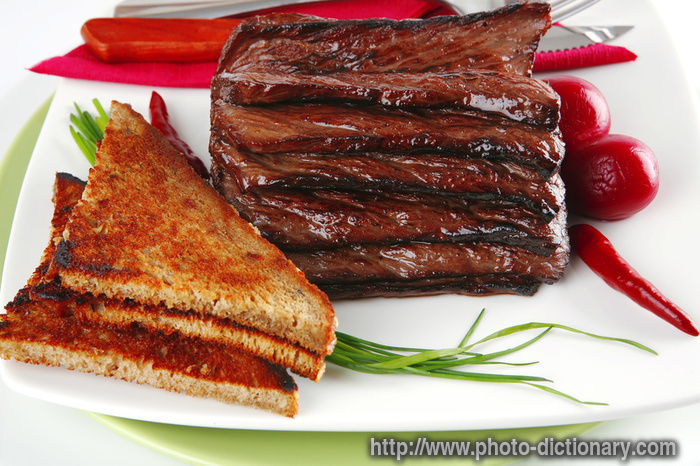 notched meat - photo/picture definition - notched meat word and phrase image