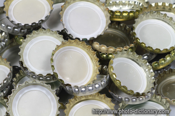 bottle caps - photo/picture definition - bottle caps word and phrase image
