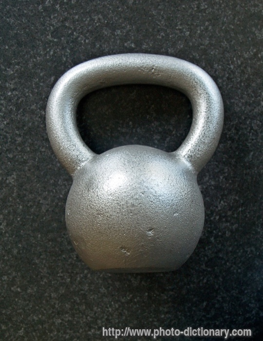 kettlebell - photo/picture definition - kettlebell word and phrase image