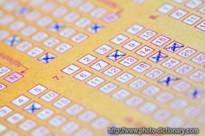 lottery - photo/picture definition - lottery word and phrase image