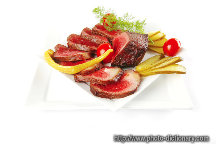 underdone beef - photo/picture definition - underdone beef word and phrase image