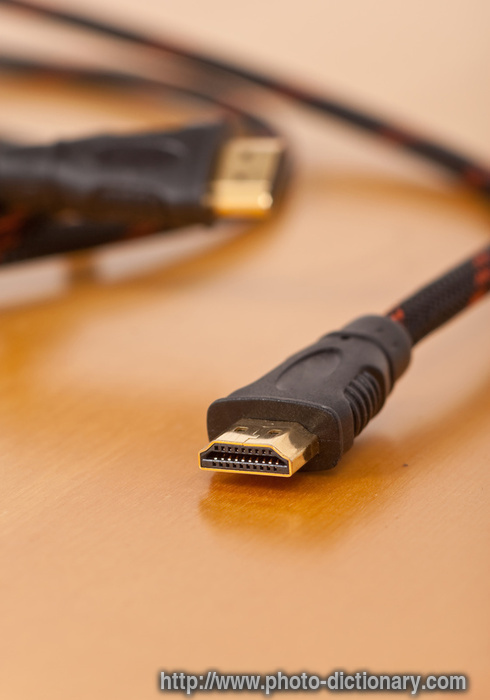 HDMI cable - photo/picture definition - HDMI cable word and phrase image