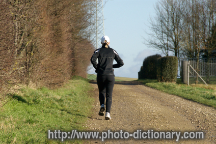 jogging - photo/picture definition - jogging word and phrase image
