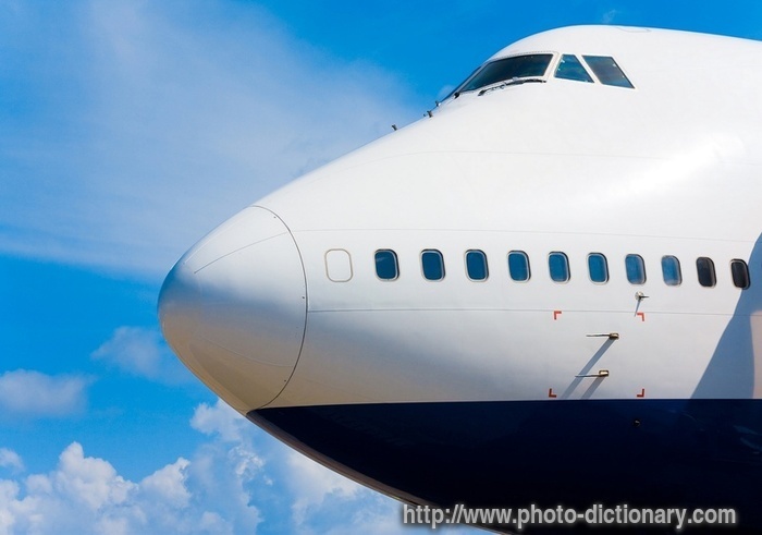 plane nose - photo/picture definition - plane nose word and phrase image