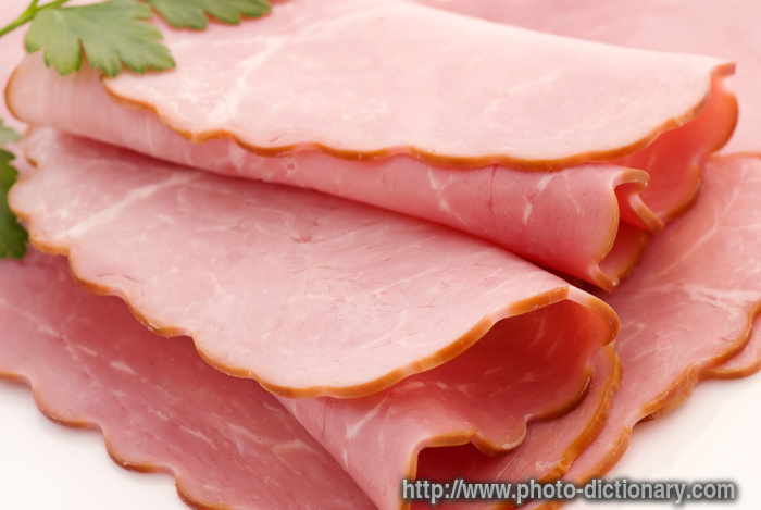 boiled gammon - photo/picture definition - boiled gammon word and phrase image