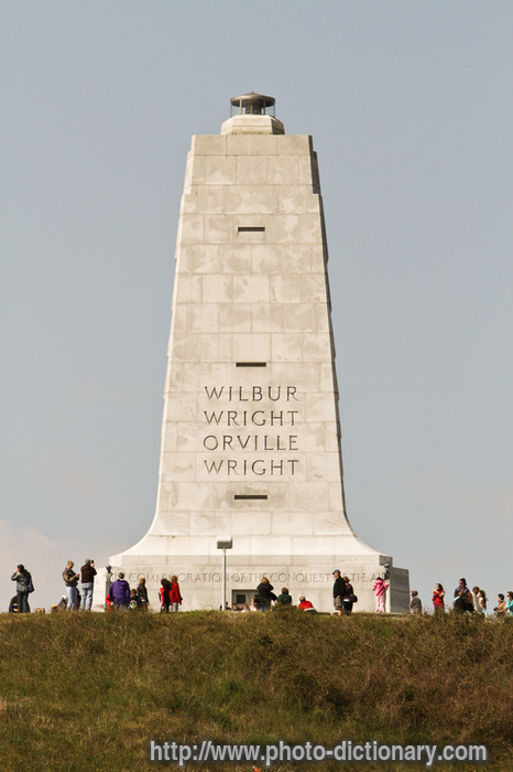 Wright Brothers monument - photo/picture definition - Wright Brothers monument word and phrase image