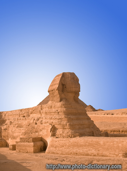 Sphinx in Giza - photo/picture definition - Sphinx in Giza word and phrase image