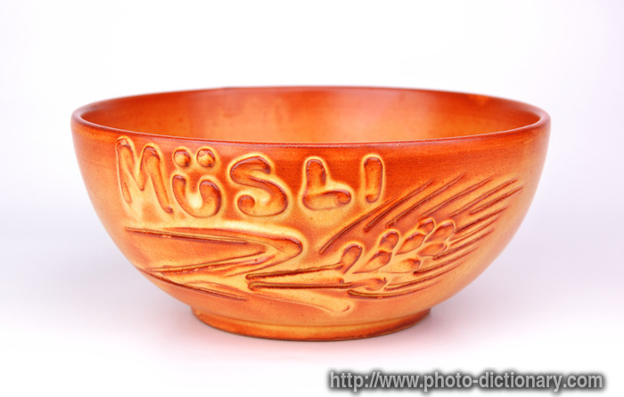 muesli dish - photo/picture definition - muesli dish word and phrase image