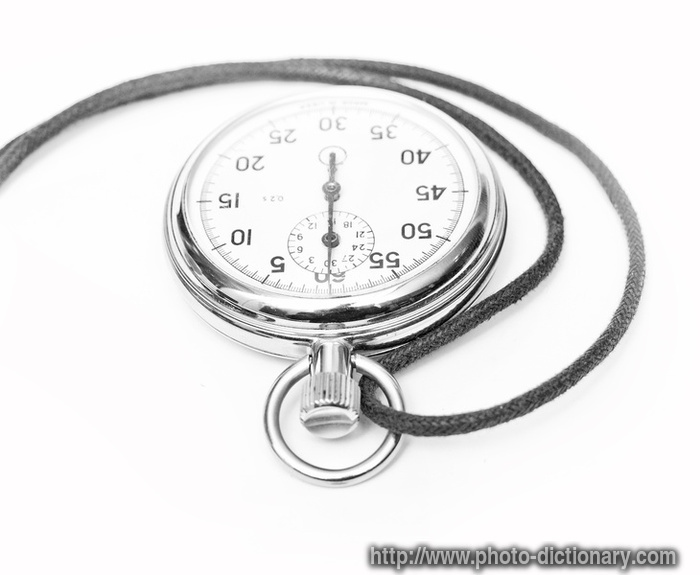 analog stop watch - photo/picture definition - analog stop watch word and phrase image