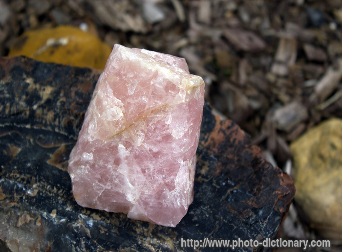 pink quartz - photo/picture definition - pink quartz word and phrase image