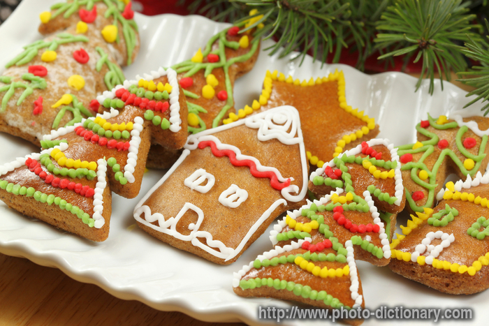 christmas cookies - photo/picture definition - christmas cookies word and phrase image