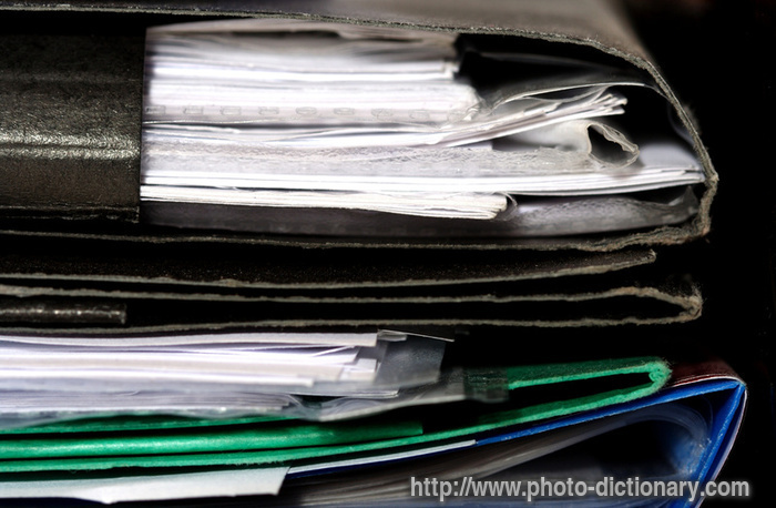 documents - photo/picture definition - documents word and phrase image