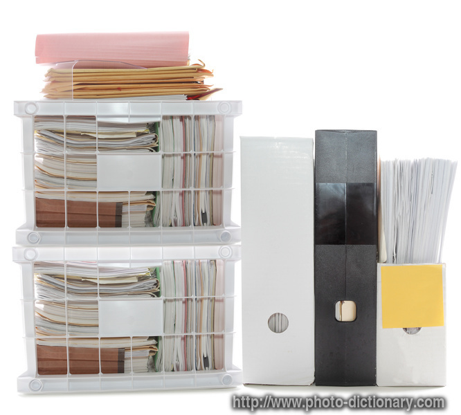documents - photo/picture definition - documents word and phrase image
