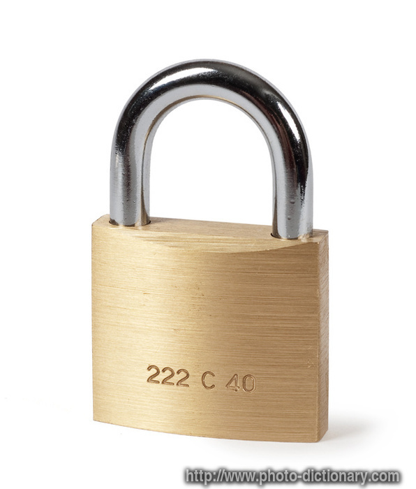 lock - photo/picture definition - lock word and phrase image