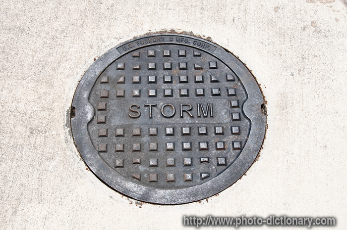 storm drain - photo/picture definition - storm drain word and phrase image