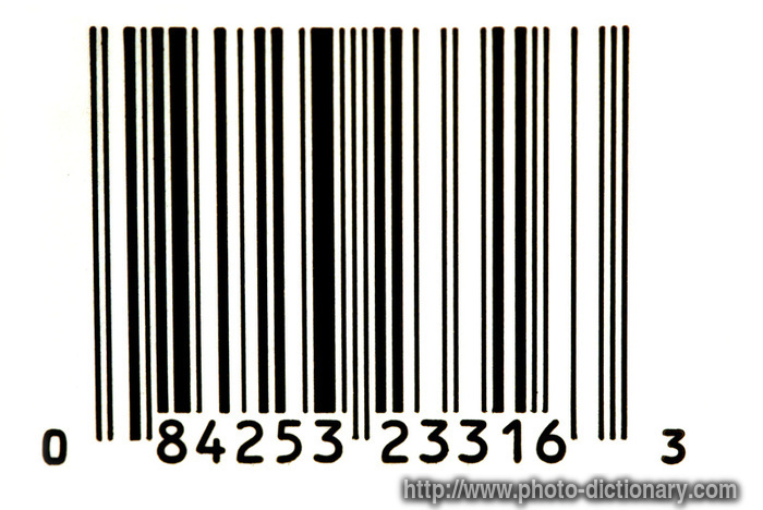 bar code - photo/picture definition - bar code word and phrase image