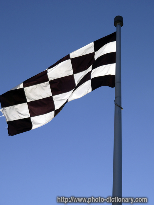 checkered flag - photo/picture definition - checkered flag word and phrase image