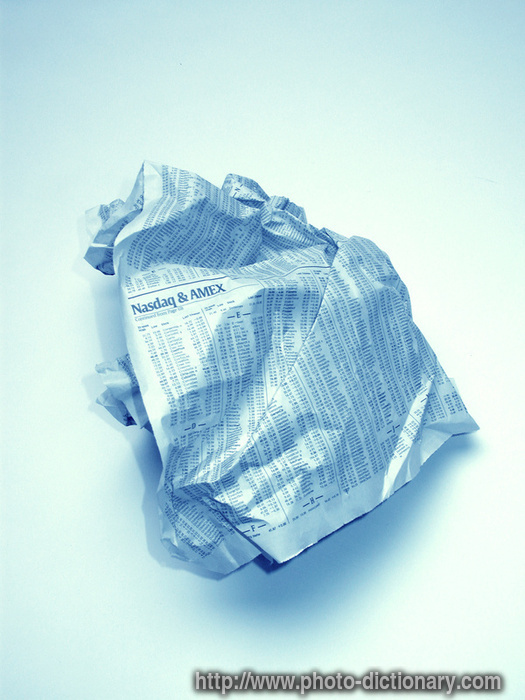 crumpled - photo/picture definition - crumpled word and phrase image
