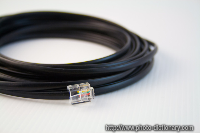 phone cable - photo/picture definition - phone cable word and phrase image