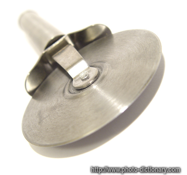 pizza cutter - photo/picture definition - pizza cutter word and phrase image