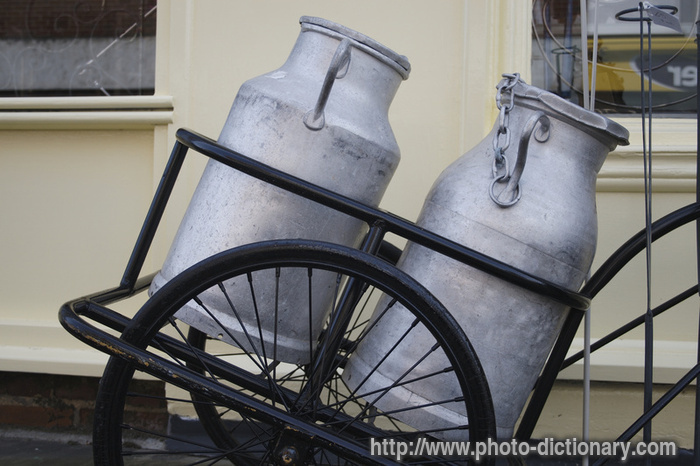 milk churns - photo/picture definition - milk churns word and phrase image