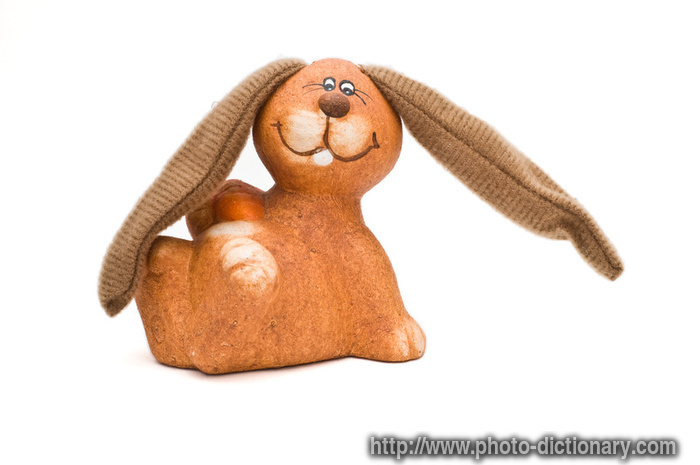 clay rabbit - photo/picture definition - clay rabbit word and phrase image