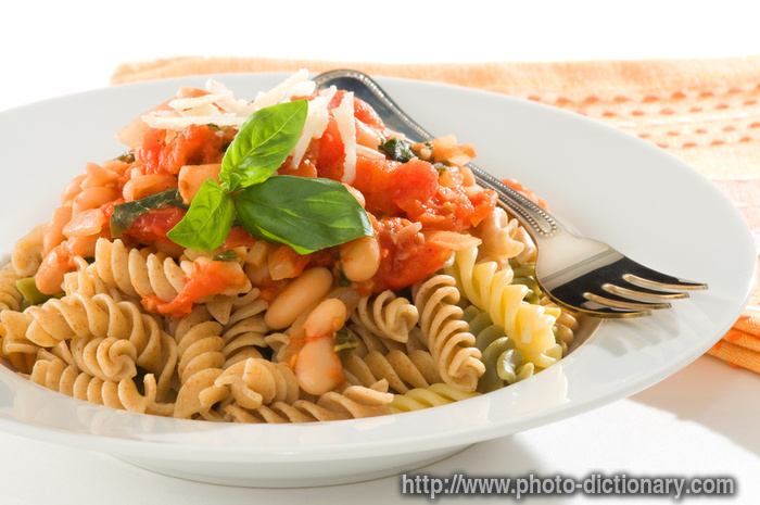 rotini pasta - photo/picture definition - rotini pasta word and phrase image