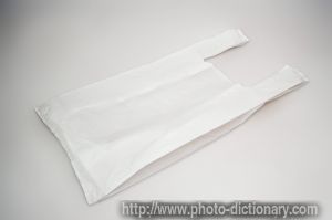 Plastic bag - photo/picture definition - Plastic bag word and phrase image