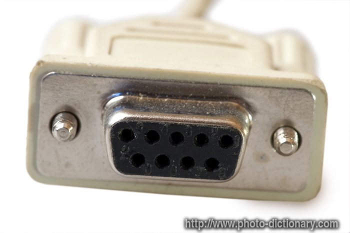 serial connector - photo/picture definition - serial connector word and phrase image