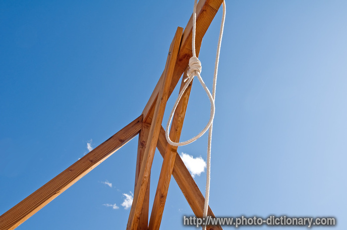 hangman's noose - photo/picture definition - hangman's noose word and phrase image