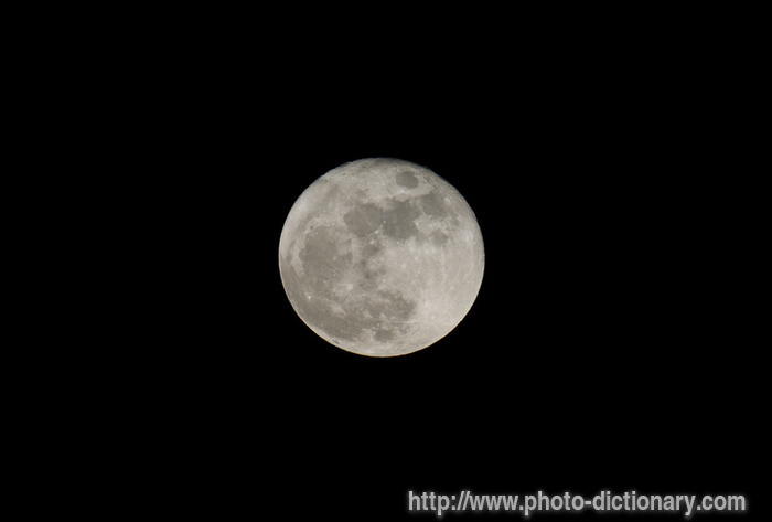 Moon - photo/picture definition - Moon word and phrase image