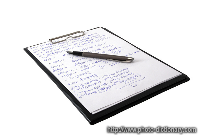 clipboard - photo/picture definition - clipboard word and phrase image