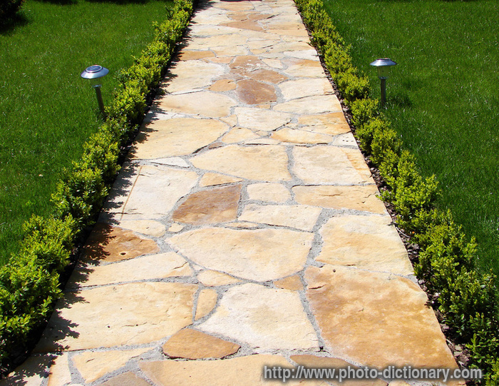 garden path - photo/picture definition - garden path word and phrase image