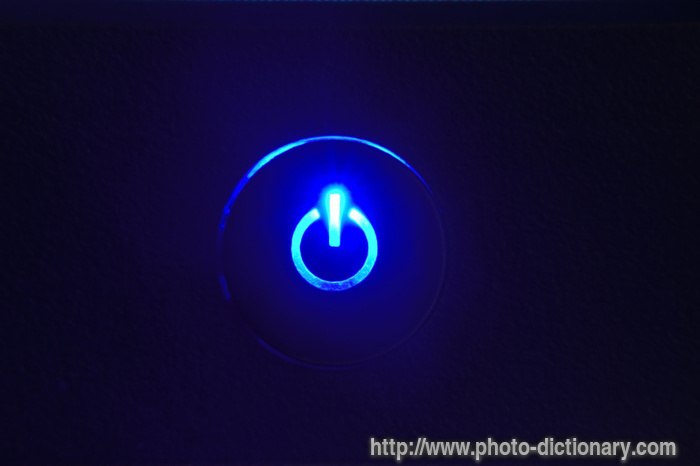 power button - photo/picture definition - power button word and phrase image