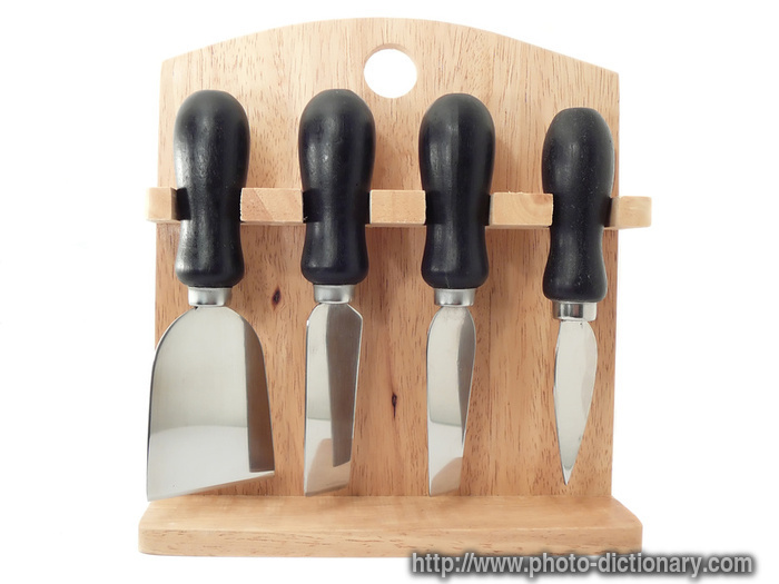 set of knives - photo/picture definition - set of knives word and phrase image