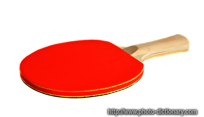 pingpong racket - photo/picture definition - pingpong racket word and phrase image