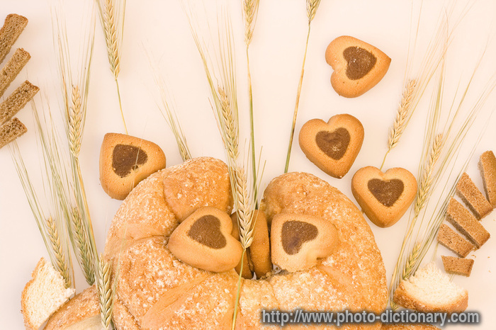 bread and wheat - photo/picture definition - bread and wheat word and phrase image