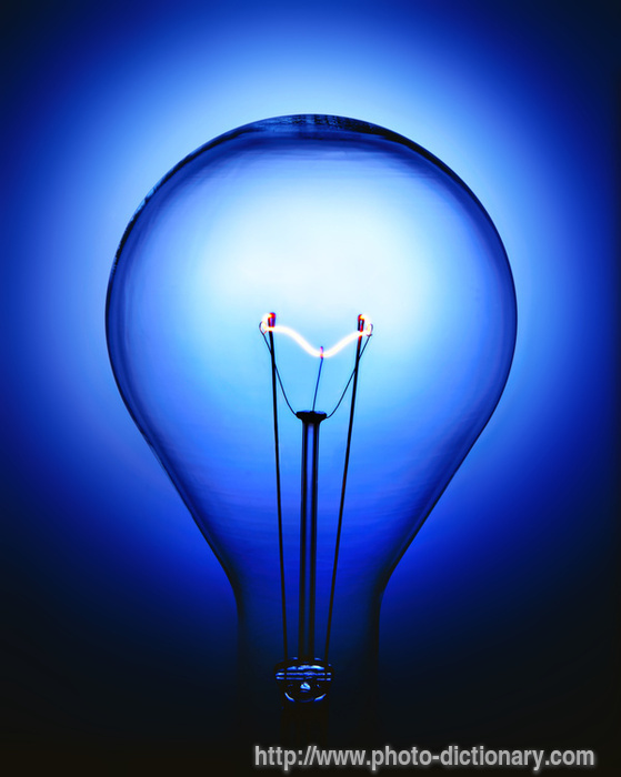 light bulb - photo/picture definition - light bulb word and phrase image