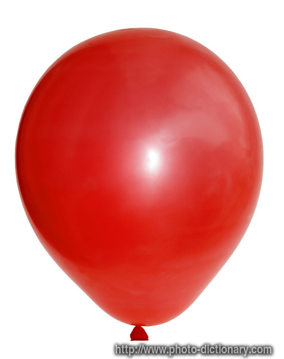 red balloon - photo/picture definition - red balloon word and phrase image