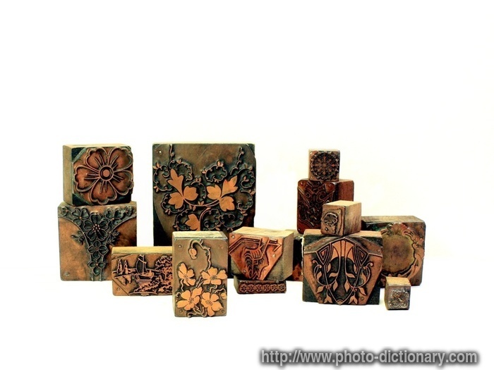 printing blocks - photo/picture definition - printing blocks word and phrase image
