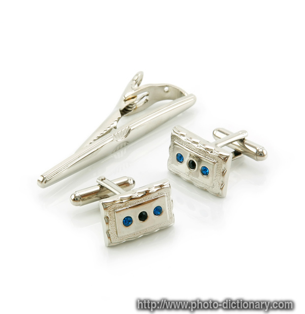 cuff links - photo/picture definition - cuff links word and phrase image