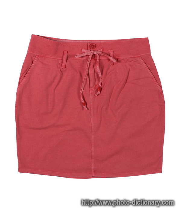 red skirt - photo/picture definition - red skirt word and phrase image