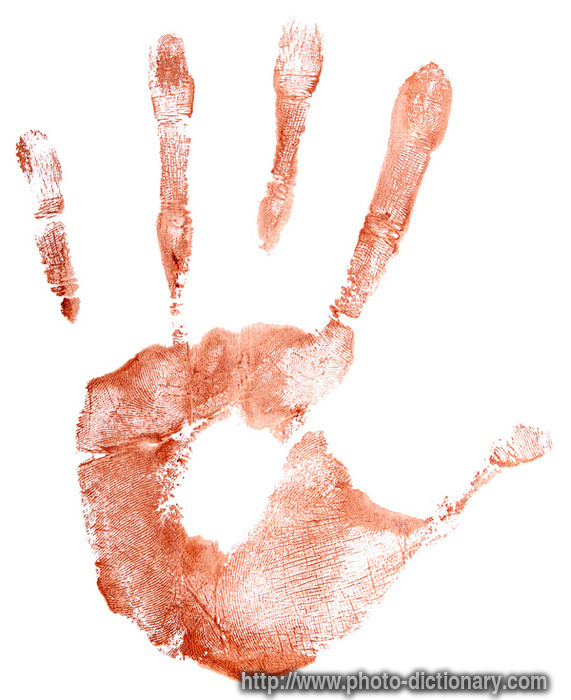 hand print - photo/picture definition - hand print word and phrase image