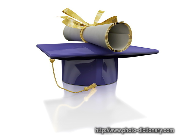 bachelor's diploma - photo/picture definition - bachelor's diploma word and phrase image