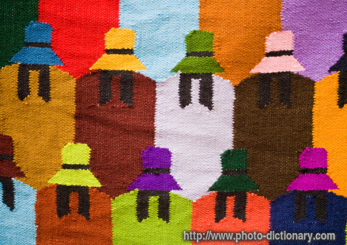Peruvian blanket - photo/picture definition - Peruvian blanket word and phrase image
