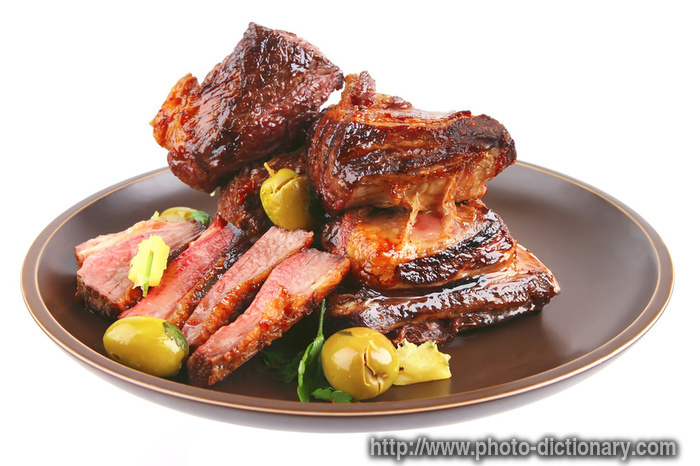 roast ribs - photo/picture definition - roast ribs word and phrase image