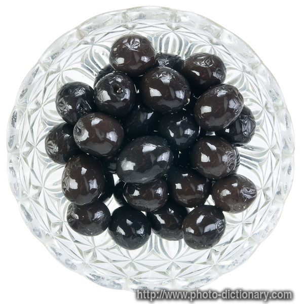 black olives - photo/picture definition - black olives word and phrase image