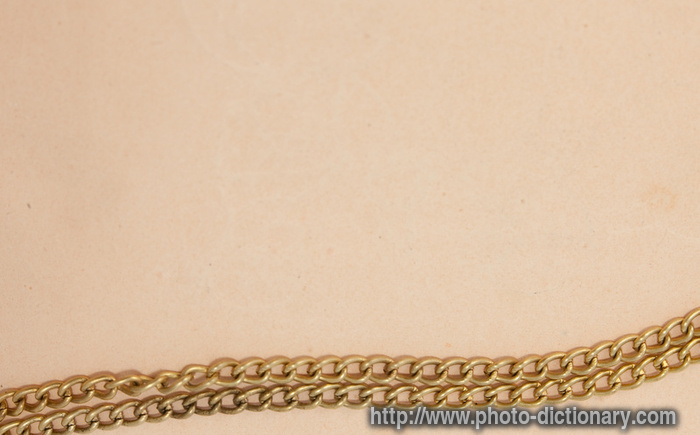 brass chain - photo/picture definition - brass chain word and phrase image